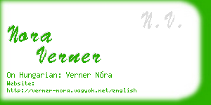 nora verner business card