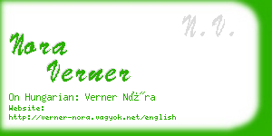 nora verner business card